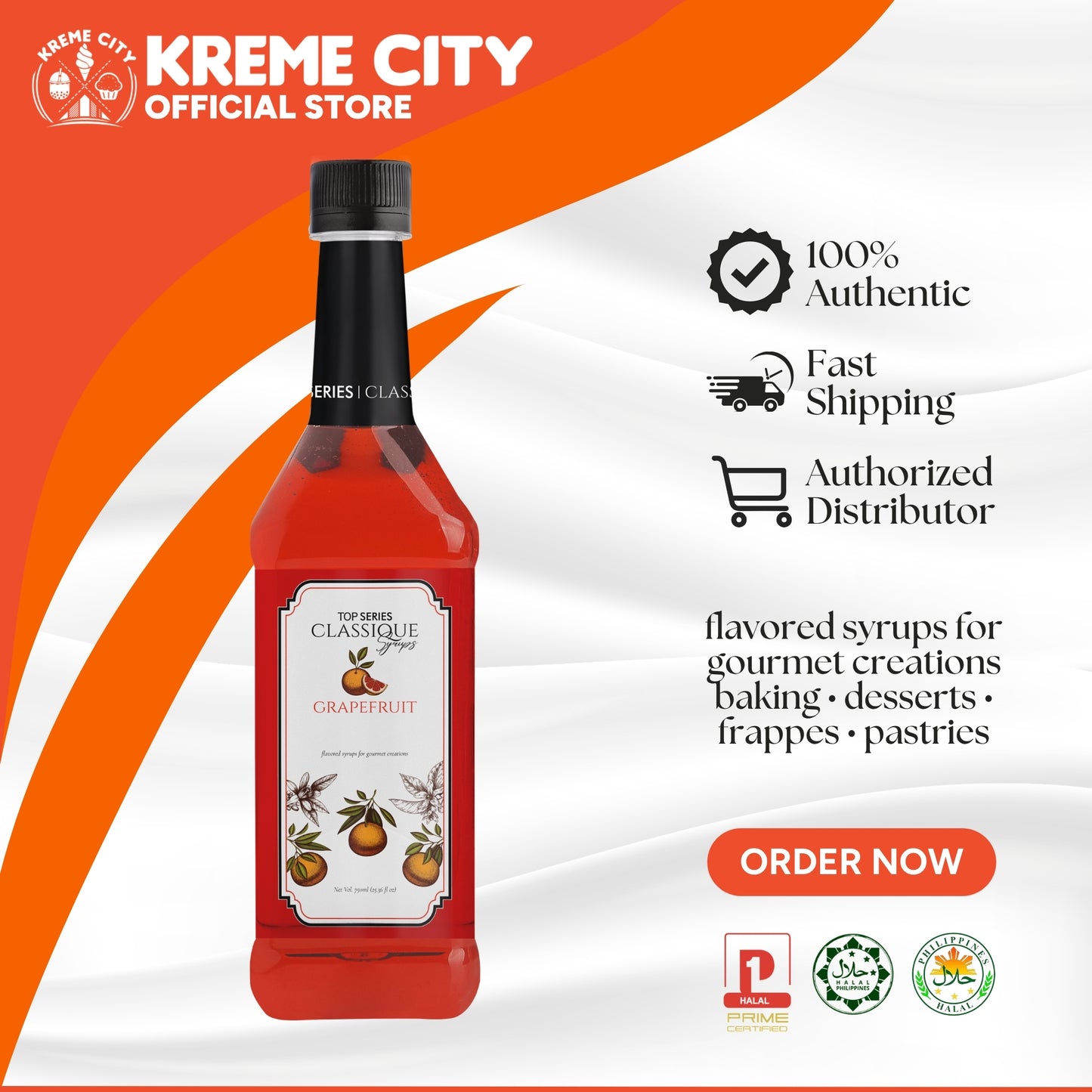 TOP Creamery TOP Series Classique Grapefruit Syrup 750ml
