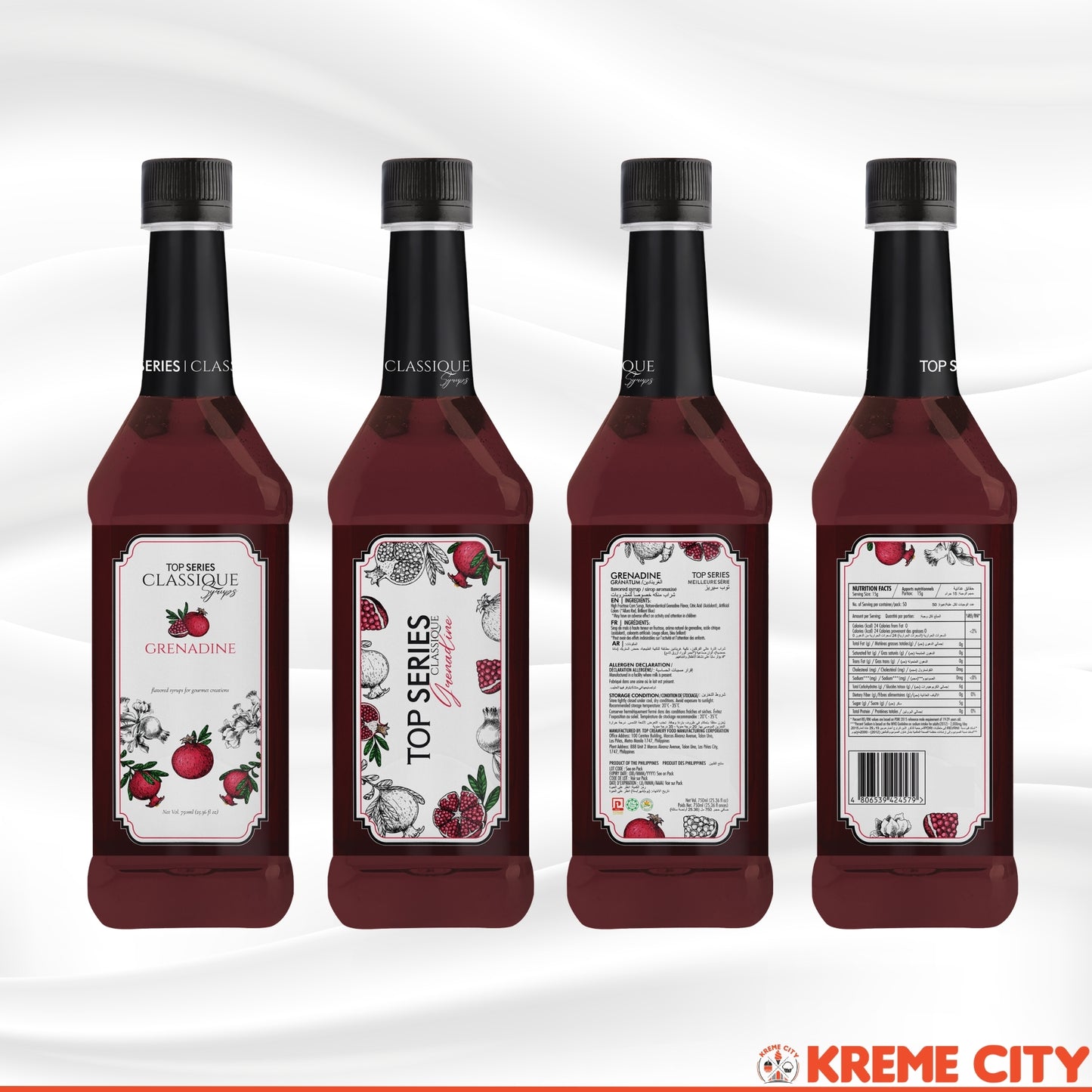 TOP Creamery TOP Series Classique Grenadine Syrup 750ml