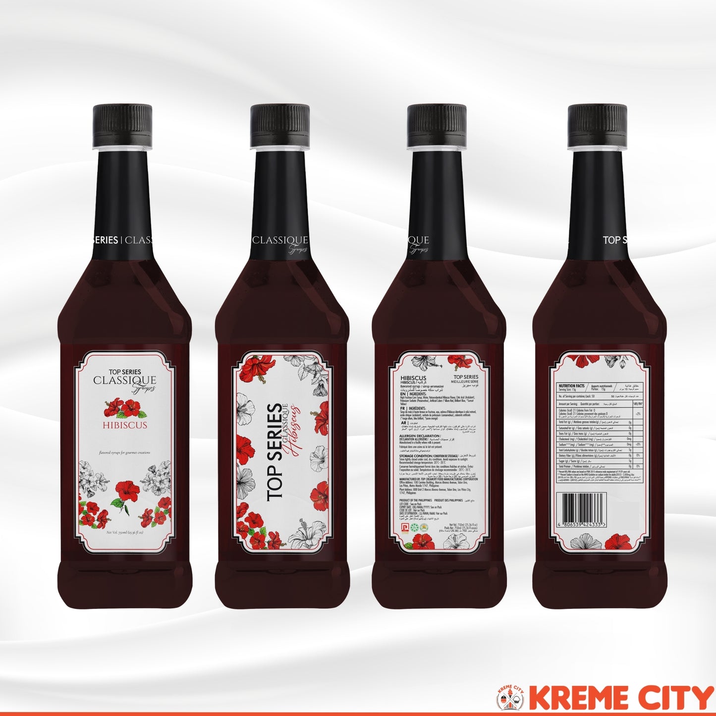 TOP Creamery TOP Series Classique Hibiscus Syrup 750ml