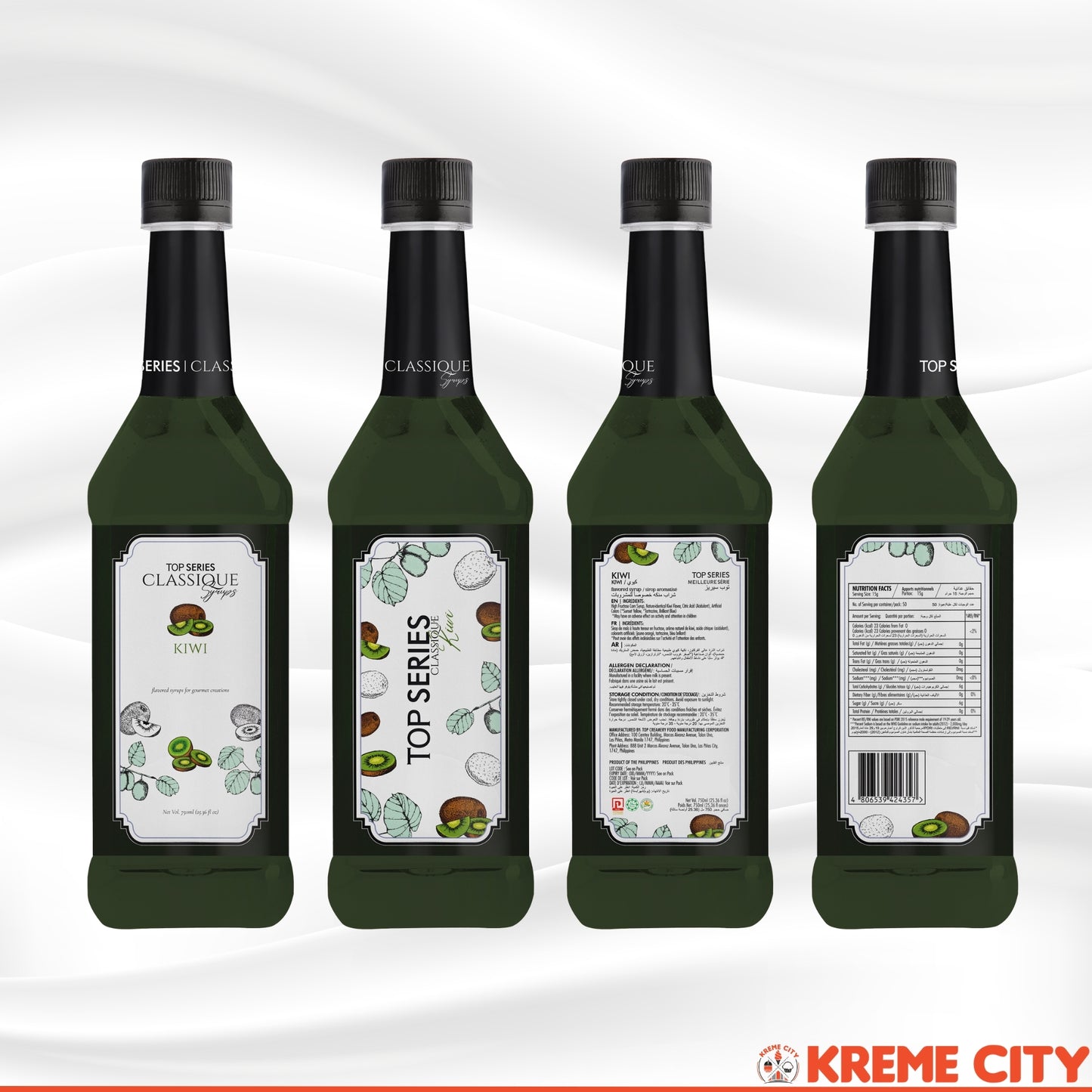 TOP Creamery TOP Series Classique Kiwi Syrup 750ml