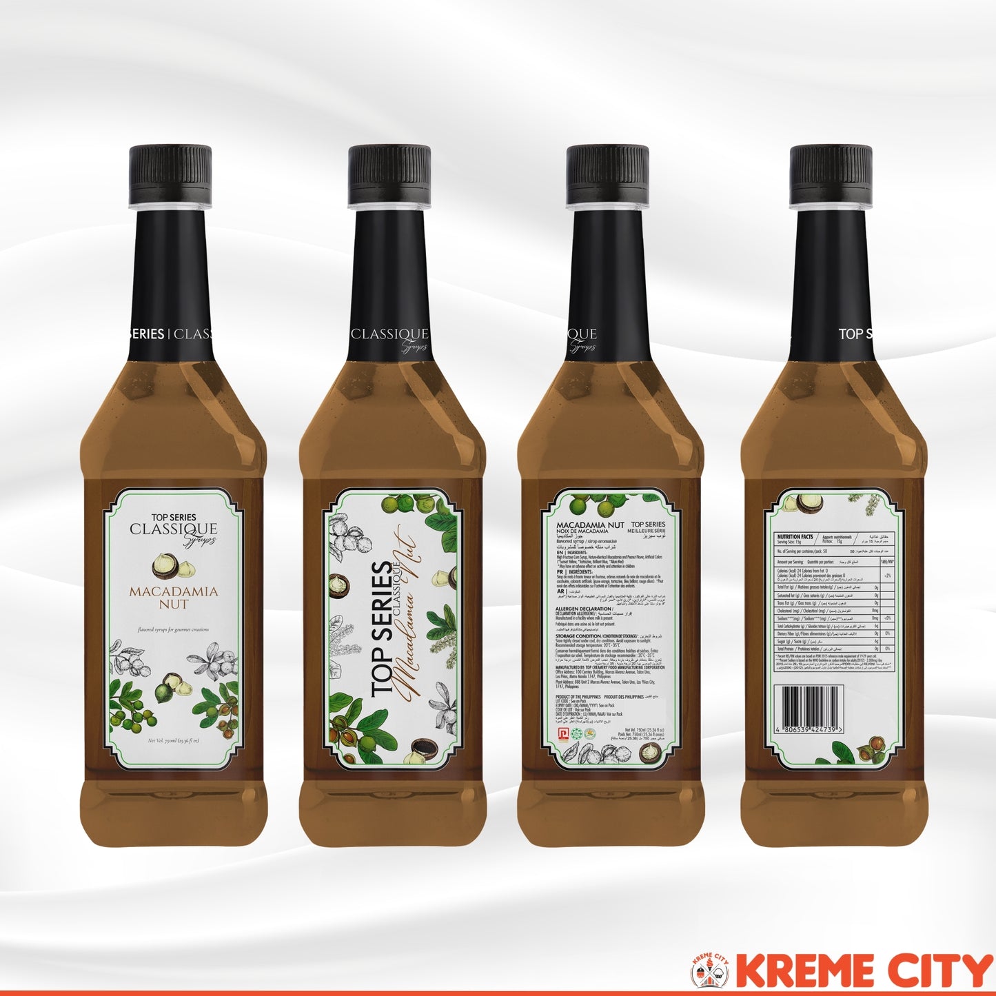 TOP Creamery TOP Series Classique Macadamia Nut Syrup 750ml