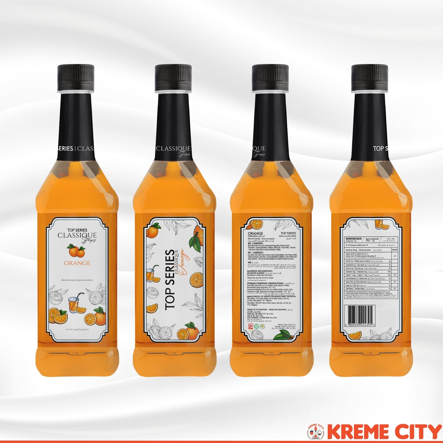 TOP Creamery TOP Series Classique Orange Syrup 750ml