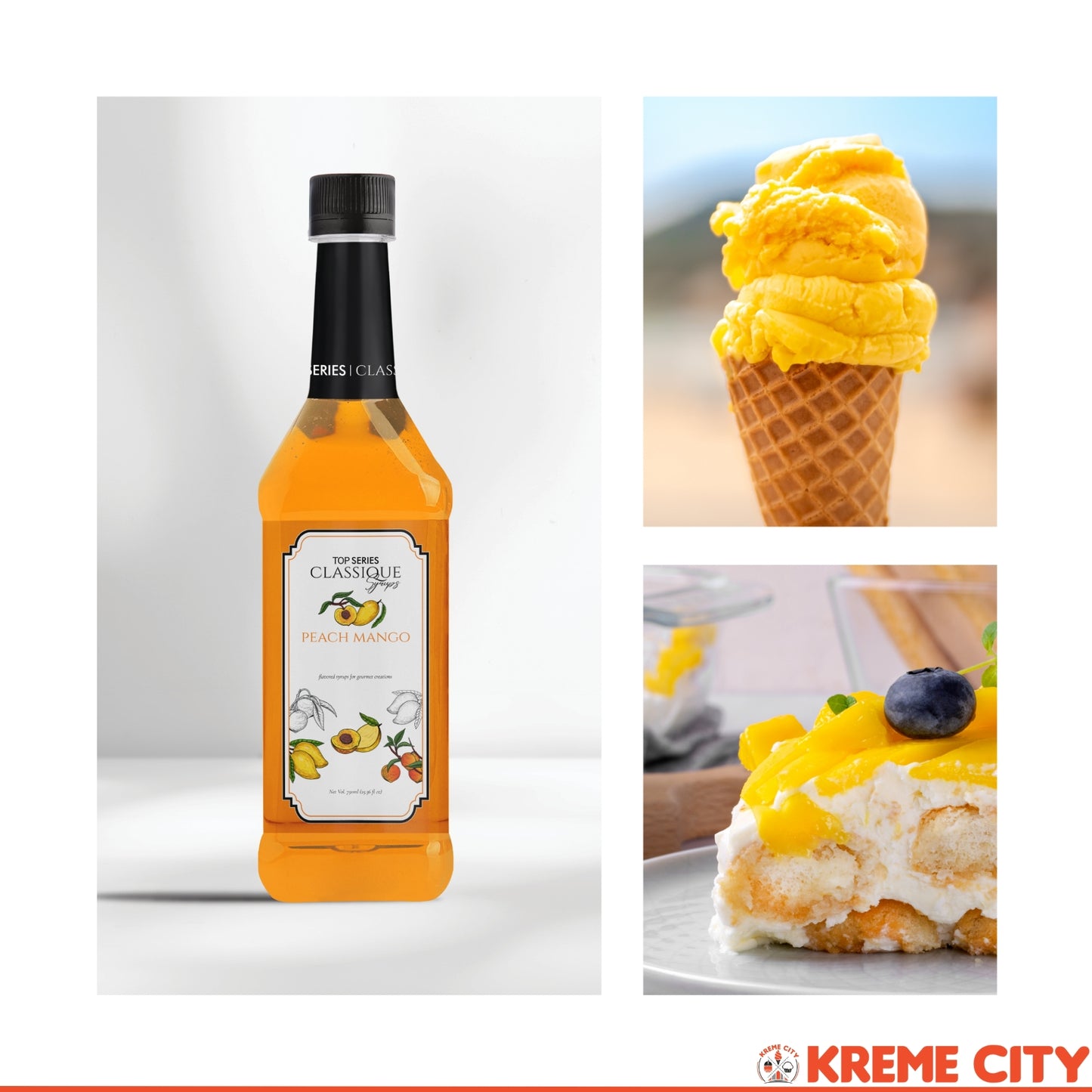 TOP Creamery TOP Series Classique Peach Mango Syrup 750ml