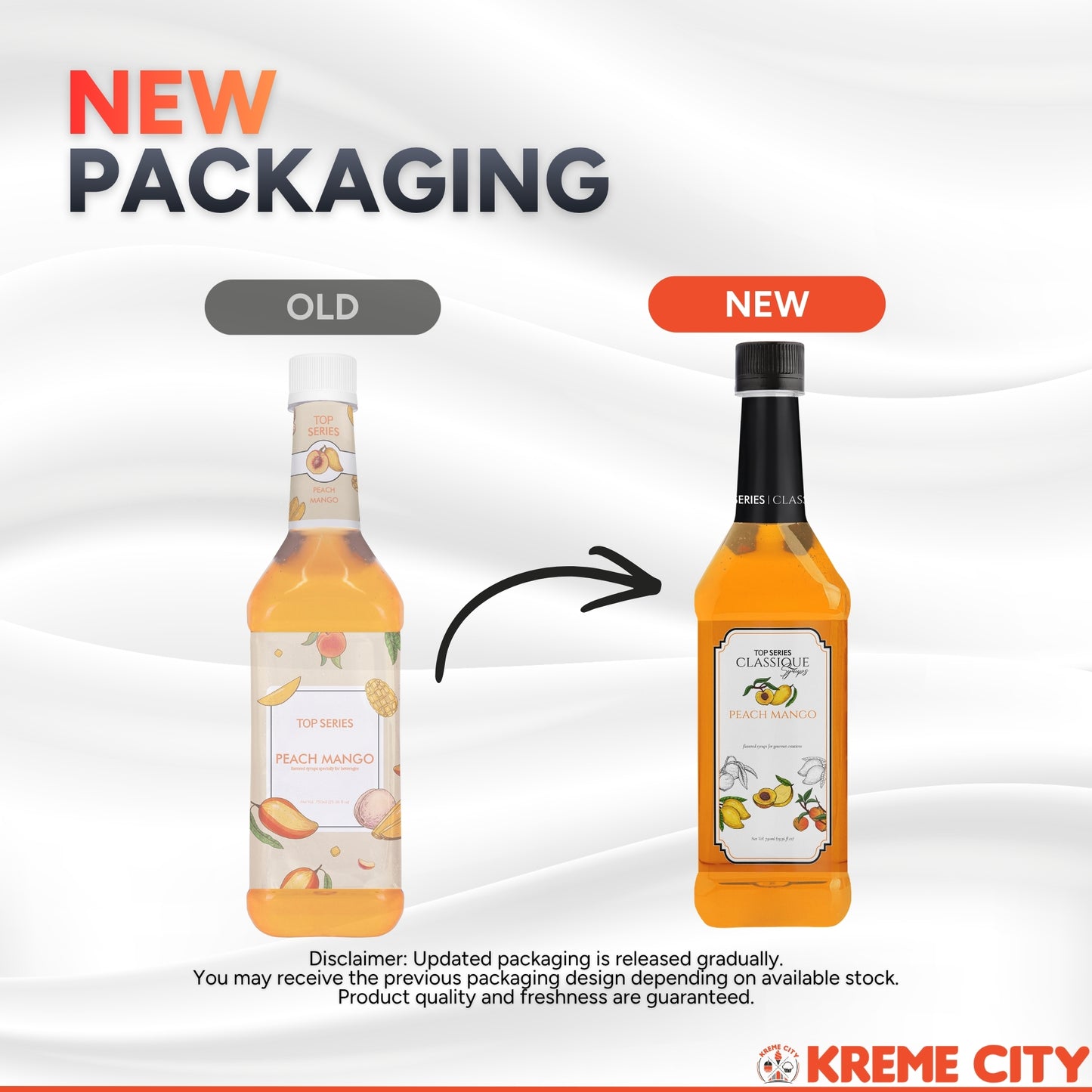 TOP Creamery TOP Series Classique Peach Mango Syrup 750ml