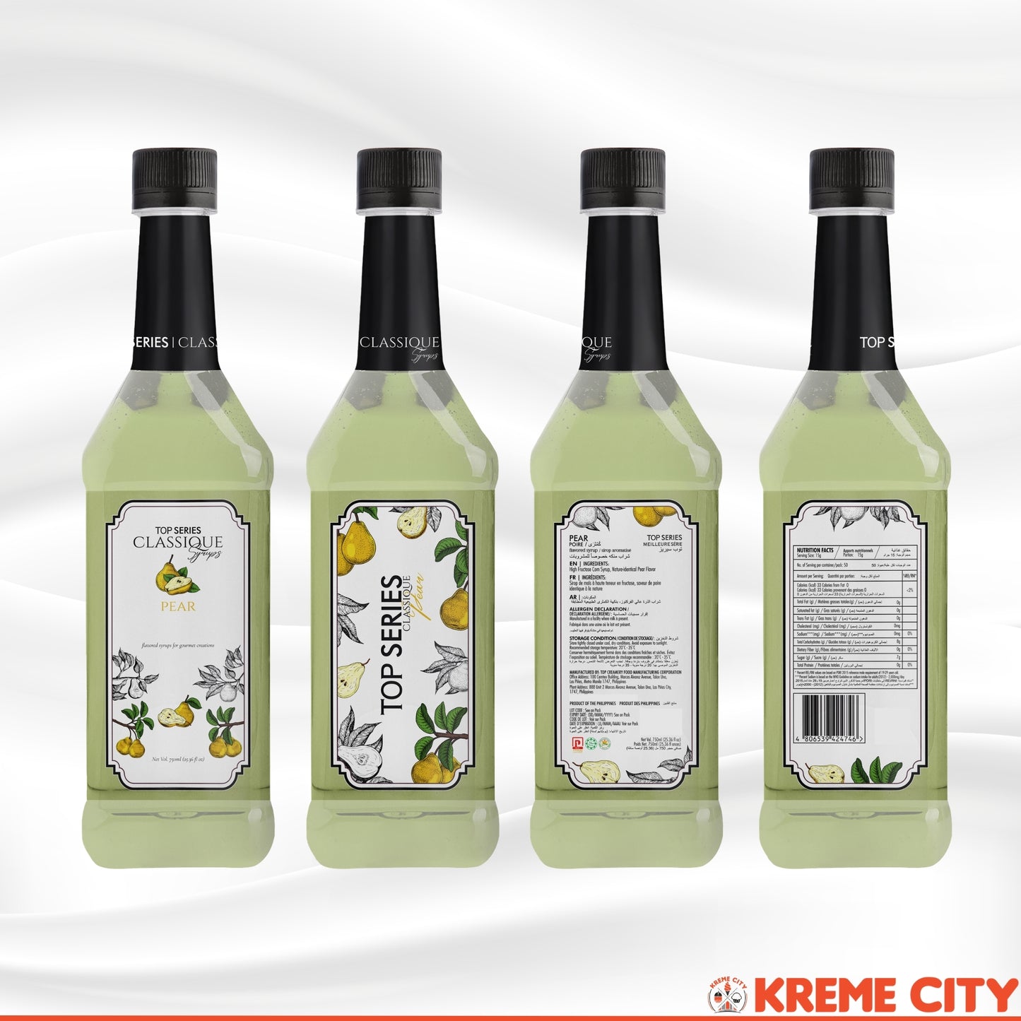 TOP Creamery TOP Series Classique Pear Syrup 750ml