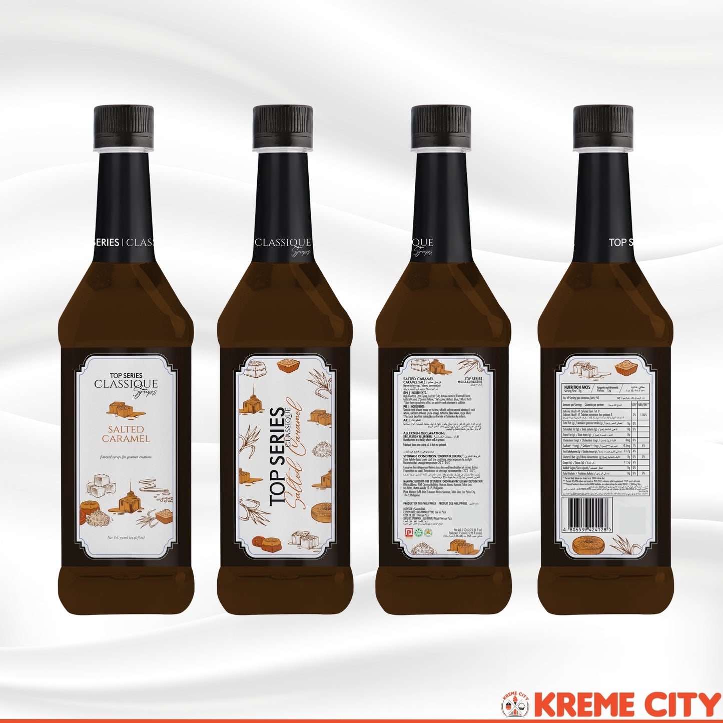TOP Creamery TOP Series Classique Salted Caramel Syrup 750ml