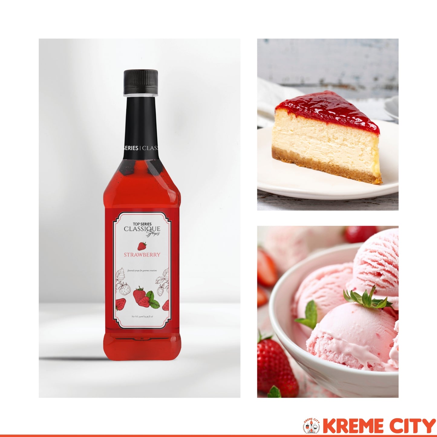 TOP Creamery TOP Series Classique Strawberry Syrup 750ml