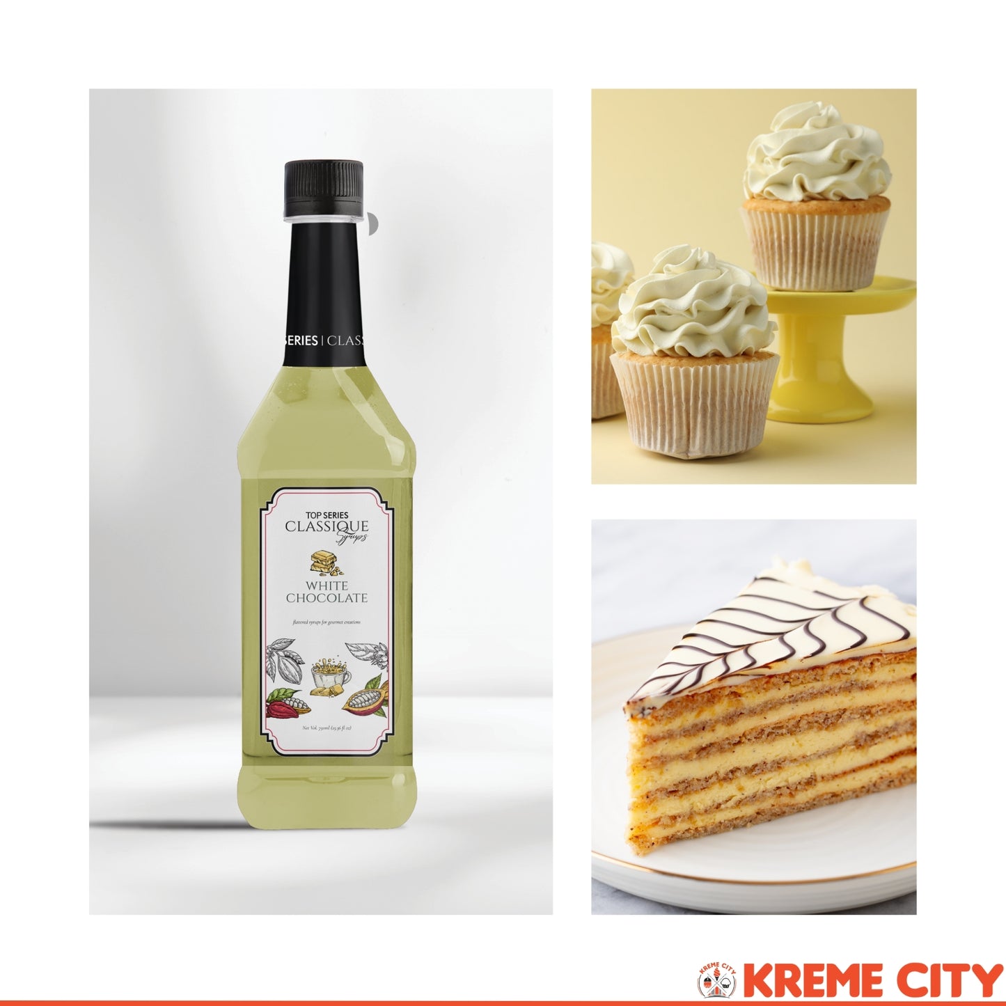 TOP Creamery TOP Series Classique White Chocolate Syrup 750ml