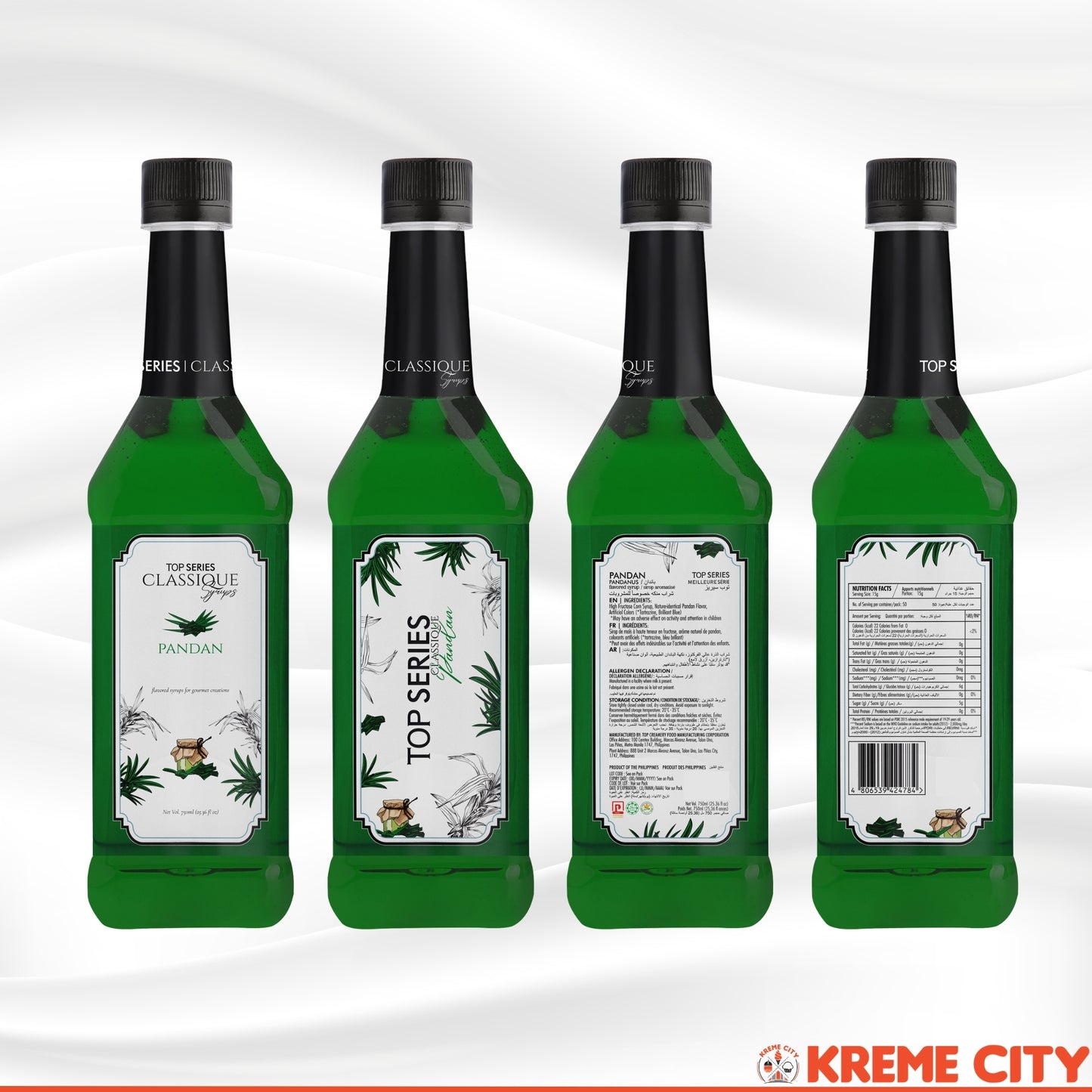 TOP Creamery TOP Series Classique Pandan Syrup 750ml