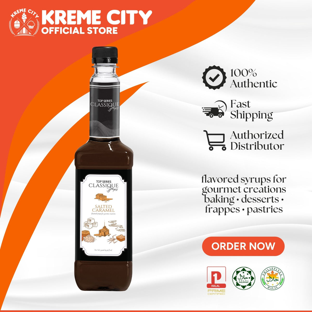 TOP Creamery TOP Series Classique Salted Caramel Syrup 750ml