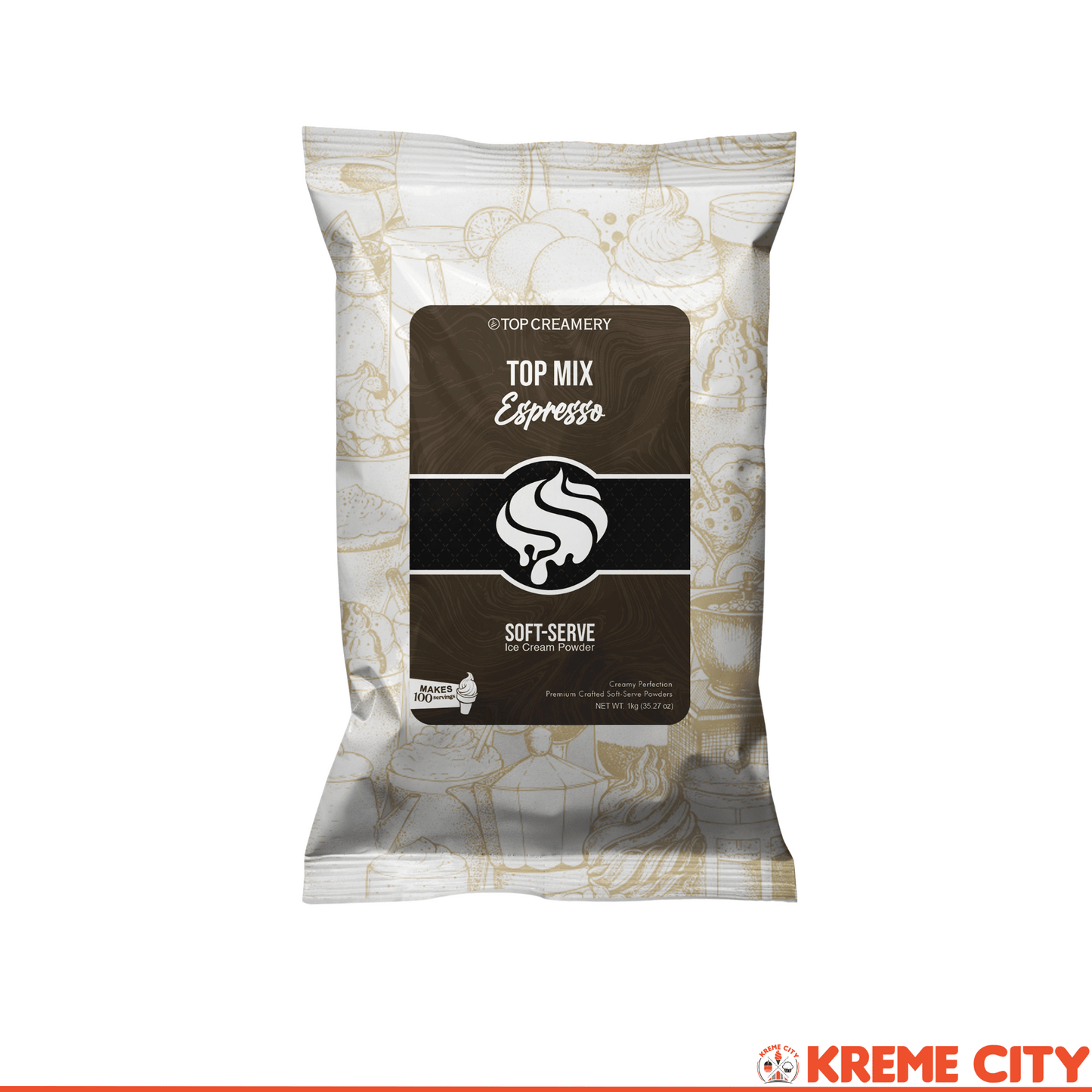 TOP Creamery Topmix Espresso Soft Serve Ice Cream Powder 1kg