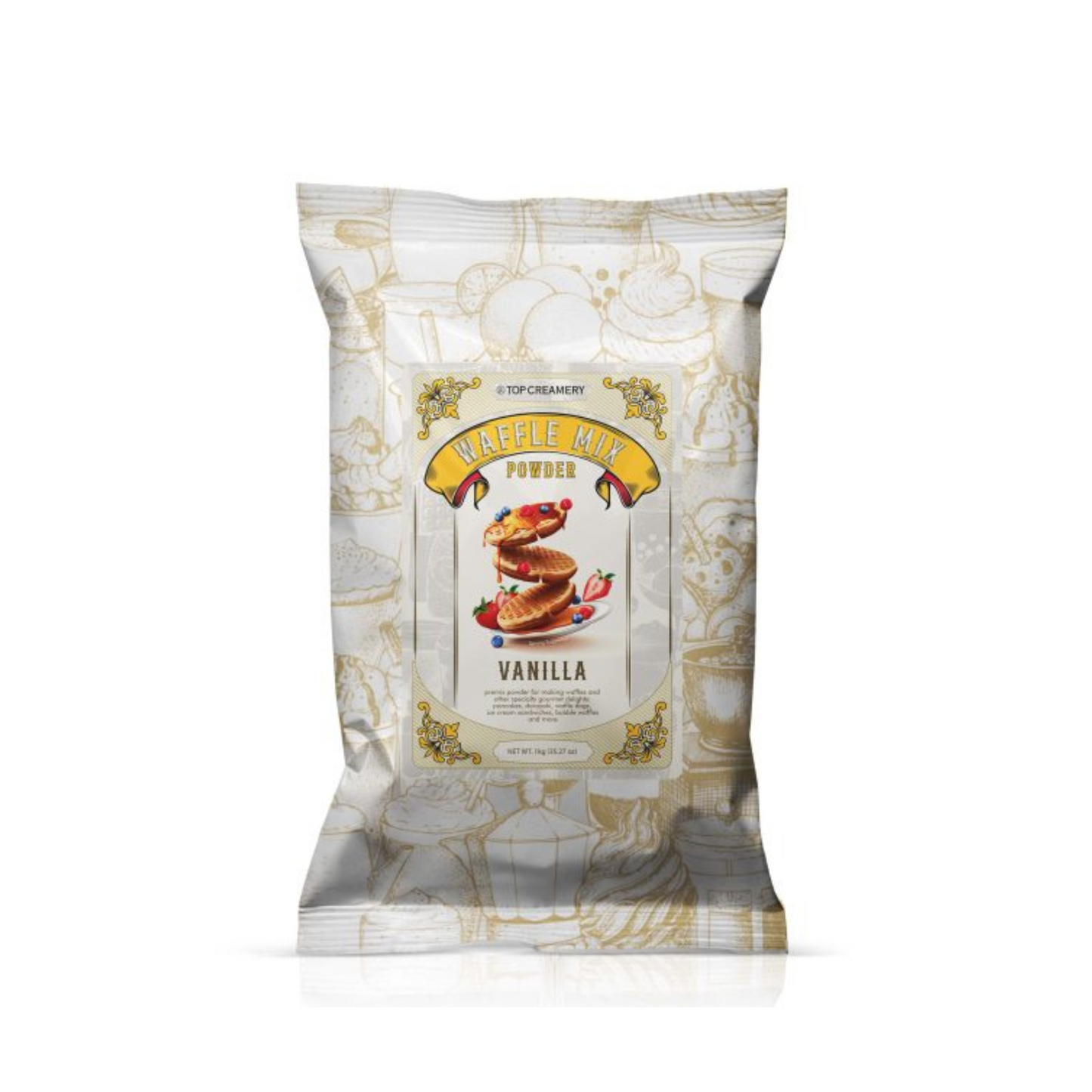 TOP Creamery Vanilla Waffle Powder Mix 1kg