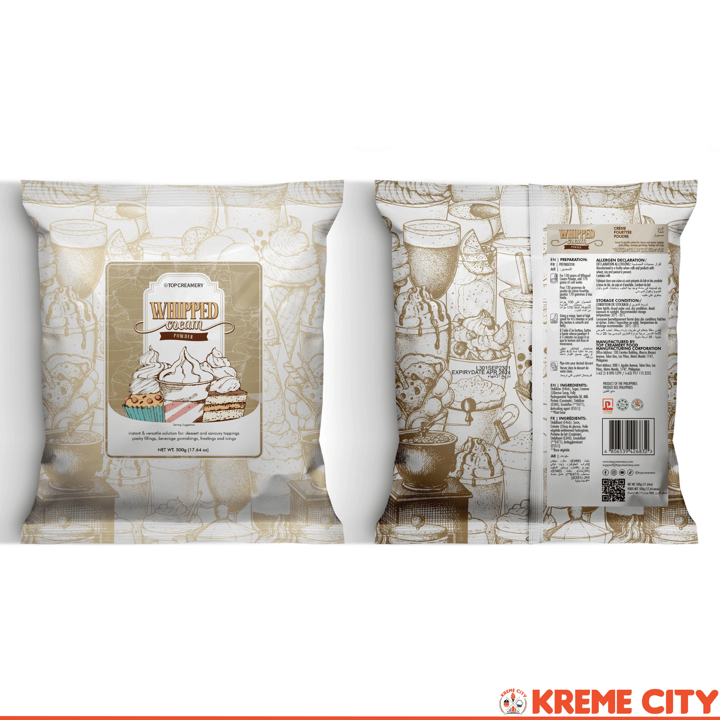 TOP Creamery Whipped Cream Powder 500g