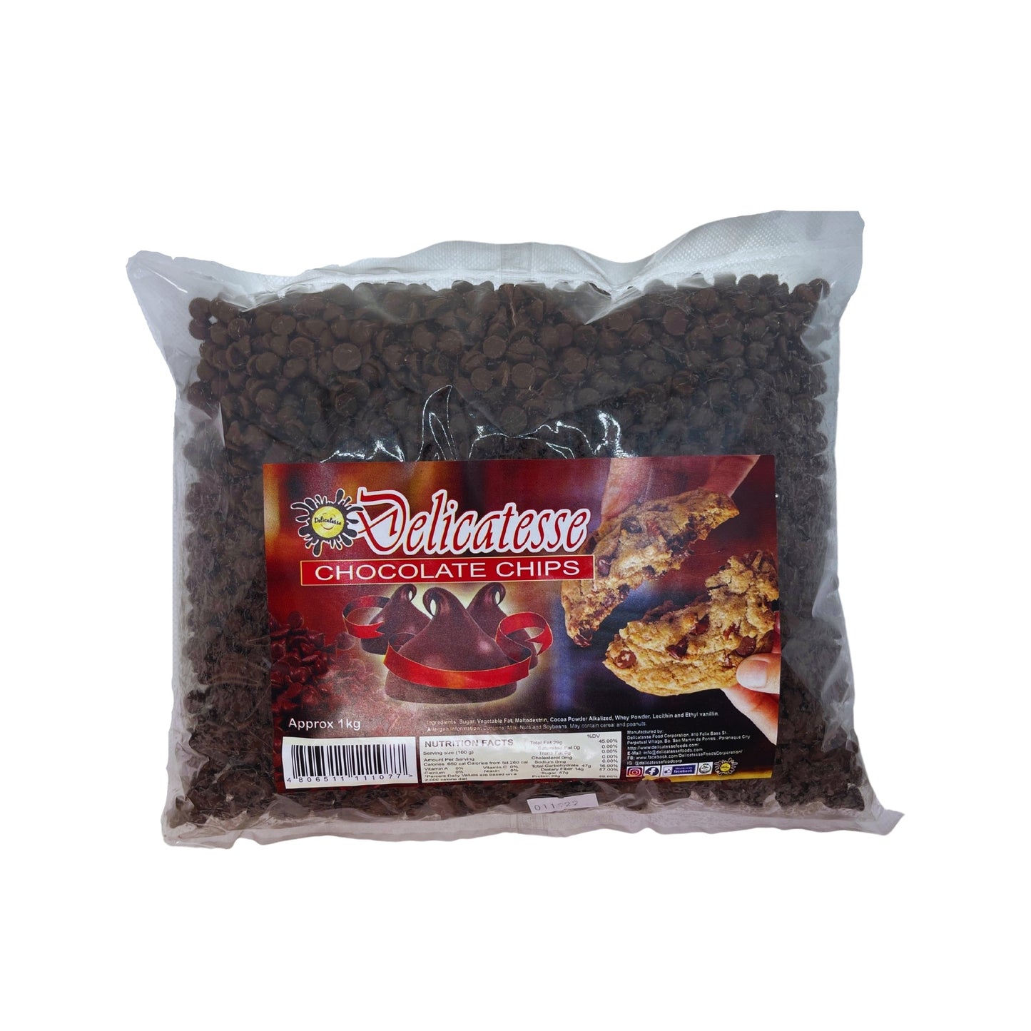 Delicatesse Chocolate Chips Droplets 1kg - Kreme City Supplies