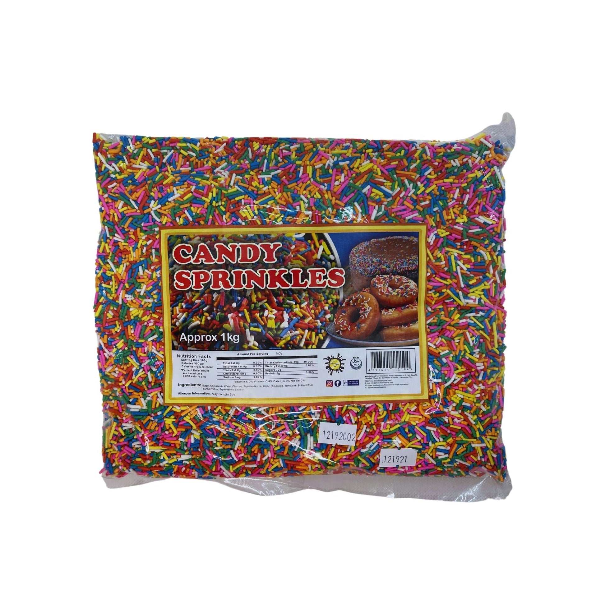 Delicatesse Vermicelli Assorted Candy Sprinkles 1kg - Kreme City Supplies