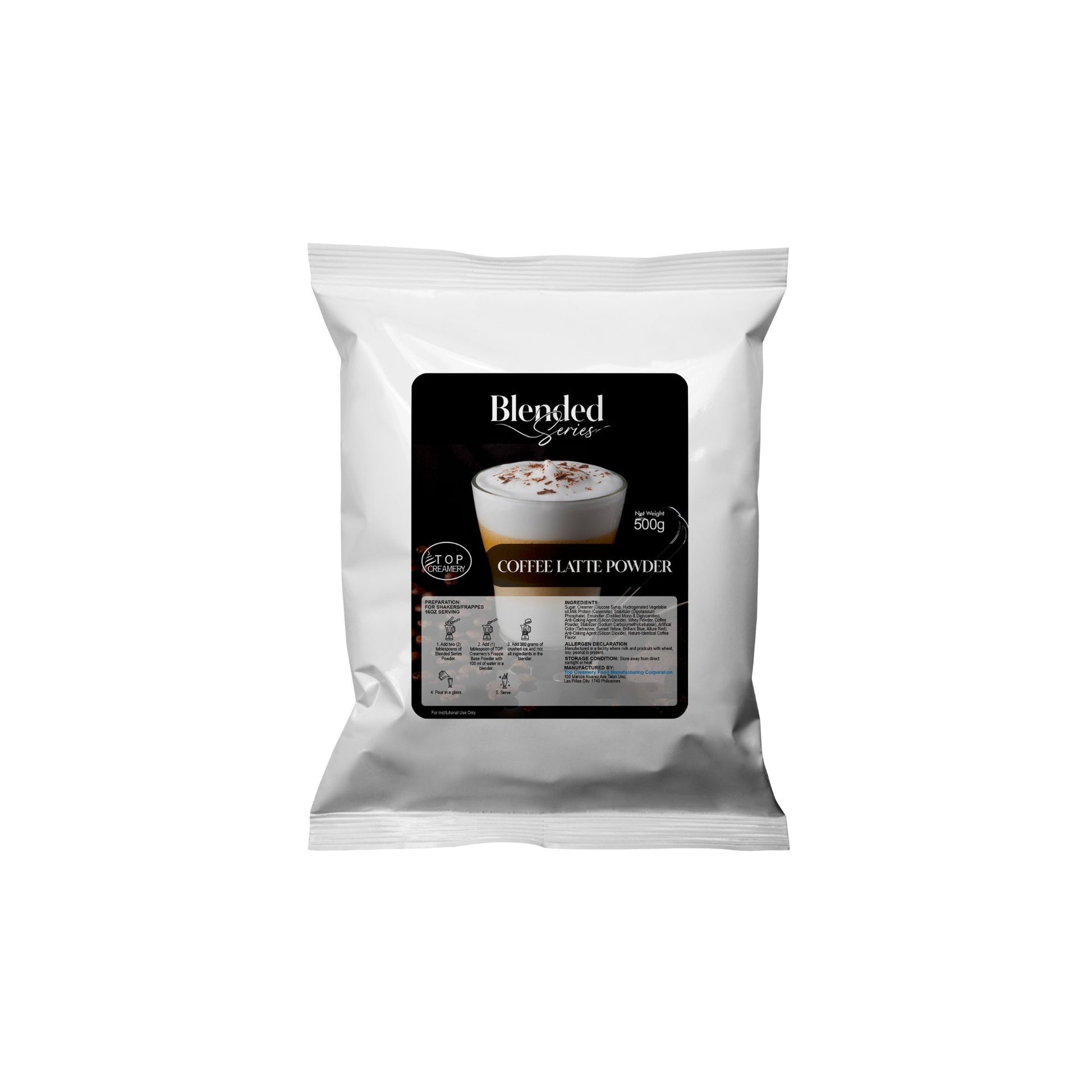 TOP Creamery Blended Series Coffee Latte Powder 500g - Kreme City Supplies