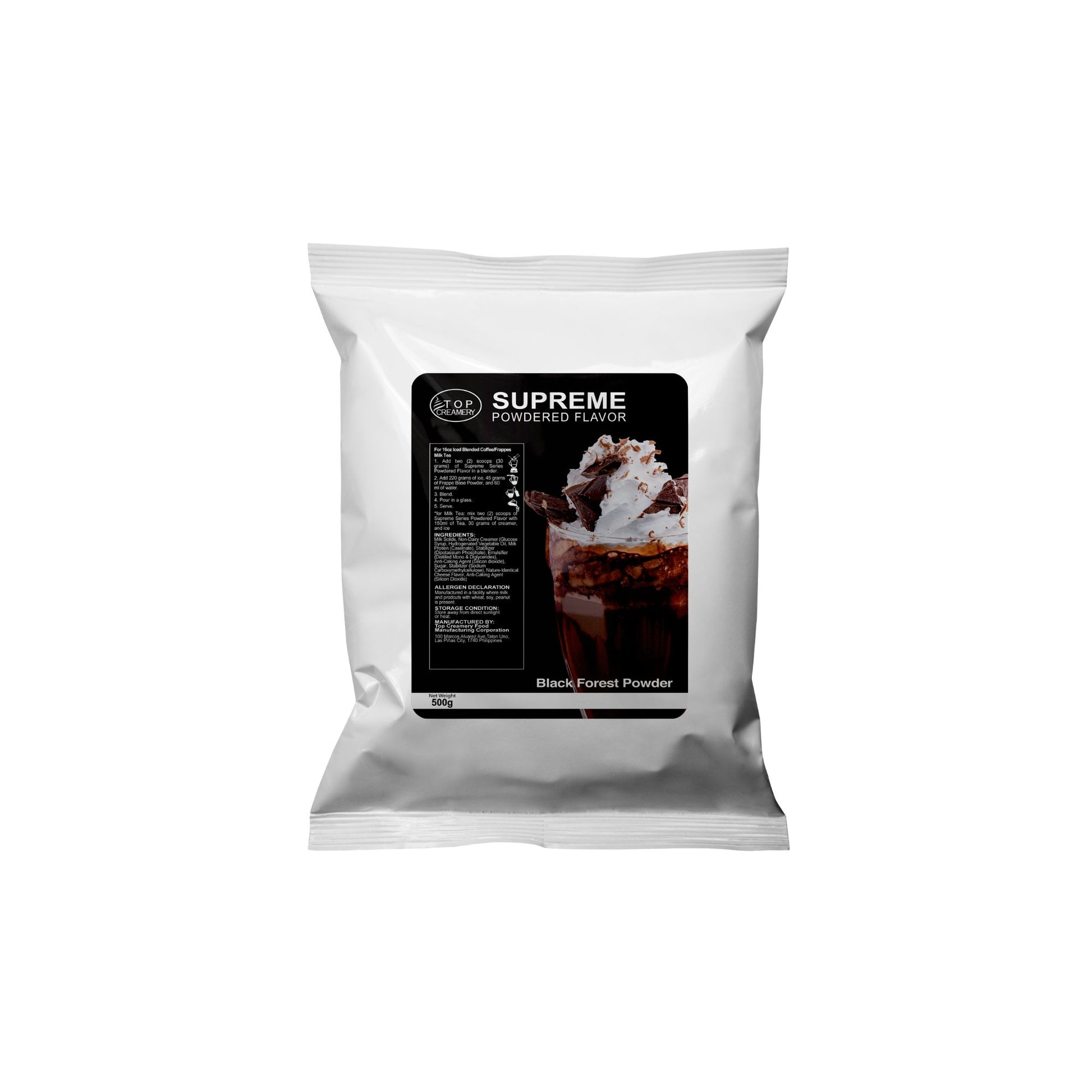 TOP Creamery Supreme Series Black Forest Powdered Flavor 500g - Kreme City Supplies