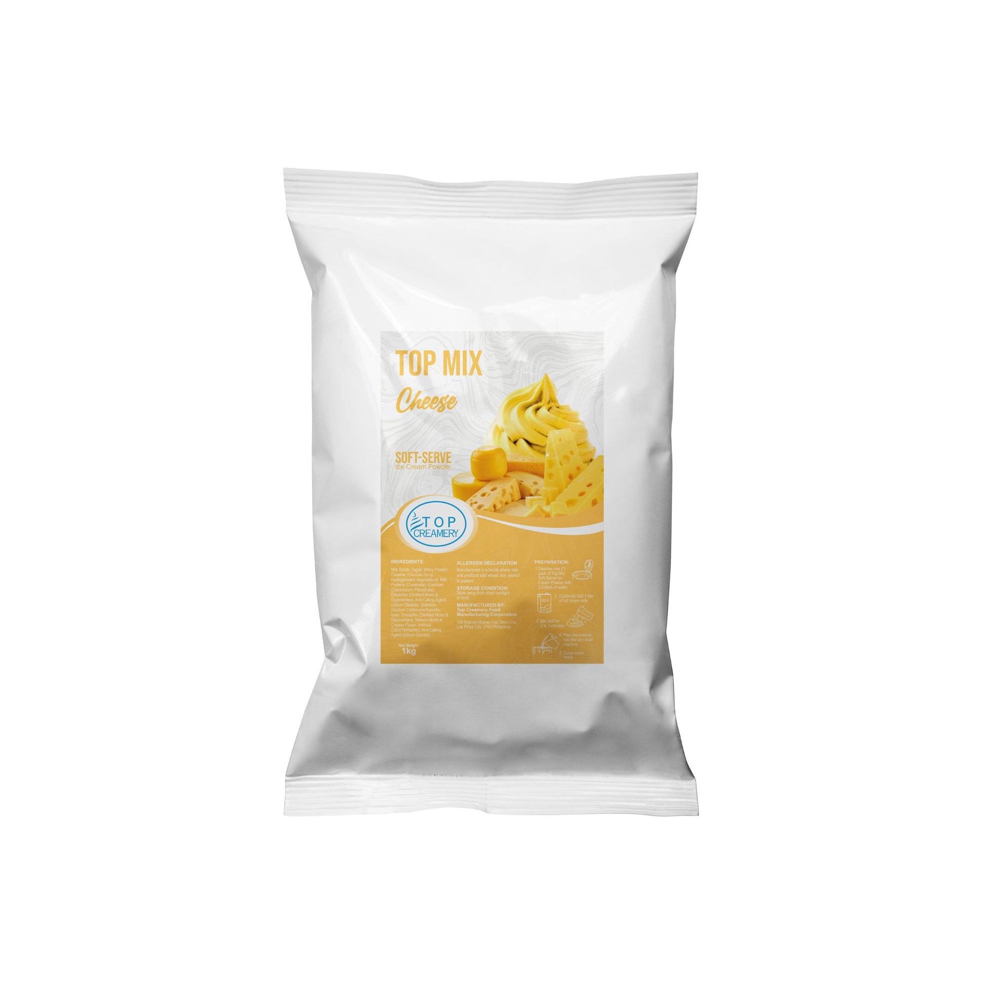 TOP Creamery Topmix Cheese Soft Serve Ice Cream Powder Premix 1kg - Kreme City Supplies